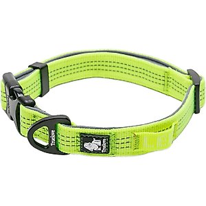 Chai's Choice Outdoor Adventure 3M Polyester Reflective Dog Collar, Neon Yellow, Large: 17.7 to 25.6-in neck, 1-in wide