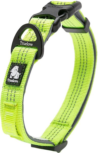 Show full view: Chai's Choice Outdoor Adventure 3M Polyester Reflective Dog Collar, Neon Yellow, Large: 17.7 to 25.6-in neck, 1-in wide slide 2 of 6