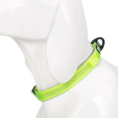 Show full view: Chai's Choice Outdoor Adventure 3M Polyester Reflective Dog Collar, Neon Yellow, Large: 17.7 to 25.6-in neck, 1-in wide slide 4 of 7