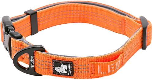 Show full view: Chai's Choice Outdoor Adventure 3M Polyester Reflective Dog Collar, Orange, Large: 17.7 to 25.6-in neck, 1-in wide slide 1 of 6