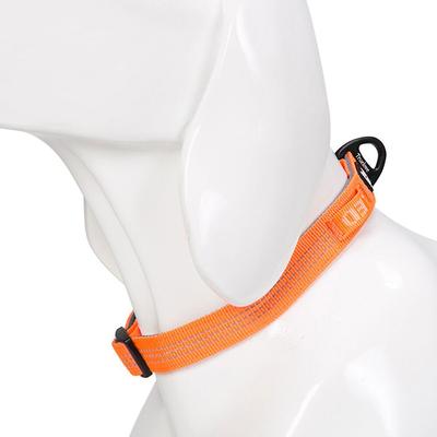 Show full view: Chai's Choice Outdoor Adventure 3M Polyester Reflective Dog Collar, Orange, Large: 17.7 to 25.6-in neck, 1-in wide slide 3 of 6