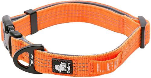 Show full view: Chai's Choice Outdoor Adventure 3M Polyester Reflective Dog Collar, Orange, Medium: 13.8 to 19.7-in neck, 4/5-in wide slide 1 of 6