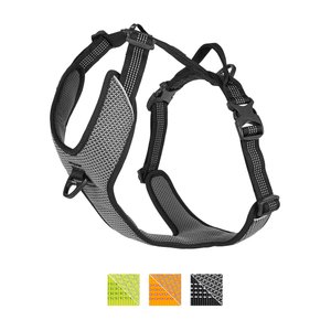 Chai's Choice Outdoor Explorer No-Pull 3M Polyester Reflective Dual Clip Dog Harness, Black, Large: 27 to 32.5-in chest