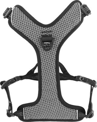 Show full view: Chai's Choice Outdoor Explorer No-Pull 3M Polyester Reflective Dual Clip Dog Harness, Black, Small: 18 to 22-in chest slide 7 of 12