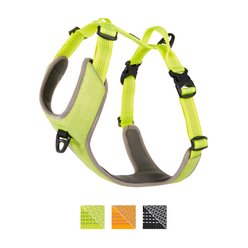 Chai's Choice Outdoor Explorer No-Pull 3M Polyester Reflective Dual Clip Dog Harness, Neon Yellow, Large: 27 to 32.5-in chest