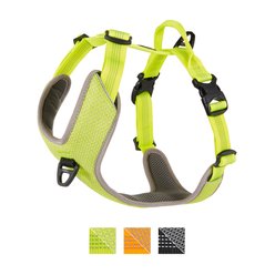 Chai's Choice Outdoor Explorer No-Pull 3M Polyester Reflective Dual Clip Dog Harness, Neon Yellow, Medium: 22 to 27-in chest