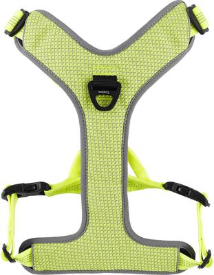 Show full view: Chai's Choice Outdoor Explorer No-Pull 3M Polyester Reflective Dual Clip Dog Harness, Neon Yellow, Medium: 22 to 27-in chest slide 8 of 12