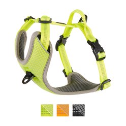 Chai's Choice Outdoor Explorer No-Pull 3M Polyester Reflective Dual Clip Dog Harness, Neon Yellow, X-Small: 15 to 18-in chest