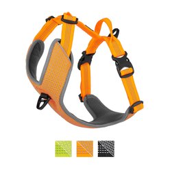 Chai's Choice Outdoor Explorer No-Pull 3M Polyester Reflective Dual Clip Dog Harness, Orange, Medium: 22 to 27-in chest