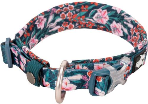 Show full view: Chai's Choice Premium Floral Dog Collar, Blue, Medium slide 2 of 7