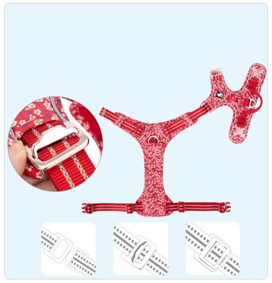 Show full view: Chai's Choice Premium Floral Dog Harness, Blue, Large slide 9 of 13