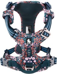 Chai's Choice Premium Floral Dog Harness, Blue, Medium slide 2 of 9