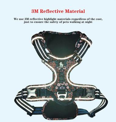 Show full view: Chai's Choice Premium Floral Dog Harness, Blue, X-Small slide 7 of 12