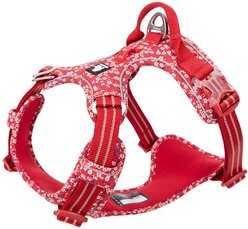 Chai's Choice Premium Floral Dog Harness, Red, Small