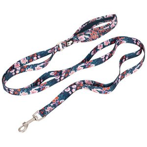 Chai's Choice Premium Floral Training Dog Leash, Floral Blue, Large