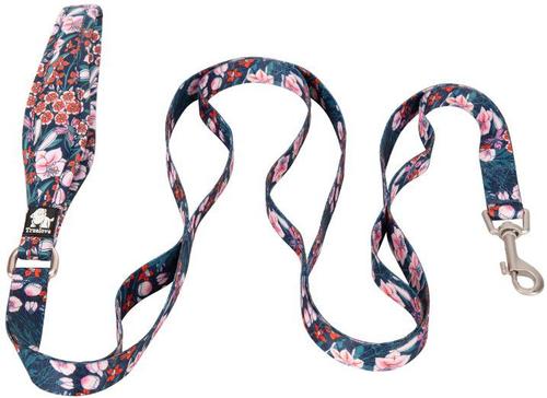 Show full view: Chai's Choice Premium Floral Training Dog Leash, Floral Blue, Large slide 2 of 4