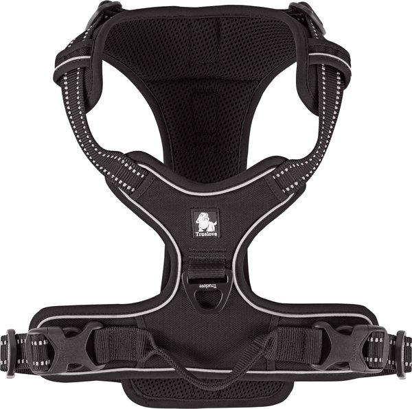 Show full view: Chai's Choice Premium Outdoor Adventure 3M Polyester Reflective Front Clip Dog Harness, Black, Large: 27 to 32-in chest slide 6 of 12