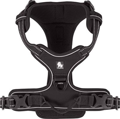 Show full view: Chai's Choice Premium Outdoor Adventure 3M Polyester Reflective Front Clip Dog Harness, Black, Large: 27 to 32-in chest slide 7 of 13