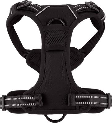 Show full view: Chai's Choice Premium Outdoor Adventure 3M Polyester Reflective Front Clip Dog Harness, Black, Small: 17 to 22-in chest slide 8 of 13