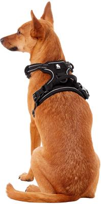 Show full view: Chai's Choice Premium Outdoor Adventure 3M Polyester Reflective Front Clip Dog Harness, Black, X-Small: 13 to 17-in chest slide 4 of 12
