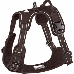 Chai's Choice Premium Outdoor Adventure 3M Polyester Reflective Front Clip Dog Harness, Chocolate, Large: 27 to 32-in chest
