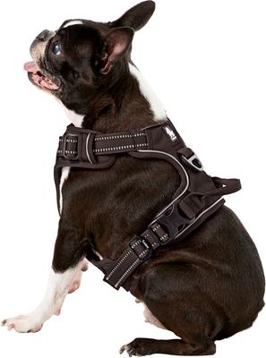 Show full view: Chai's Choice Premium Outdoor Adventure 3M Polyester Reflective Front Clip Dog Harness, Chocolate, Medium: 22 to 27-in chest slide 4 of 12