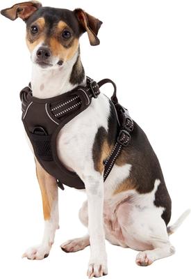 Show full view: Chai's Choice Premium Outdoor Adventure 3M Polyester Reflective Front Clip Dog Harness, Chocolate, Small: 17 to 22-in chest slide 3 of 12