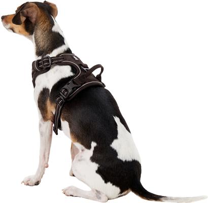 Show full view: Chai's Choice Premium Outdoor Adventure 3M Polyester Reflective Front Clip Dog Harness, Chocolate, Small: 17 to 22-in chest slide 4 of 12