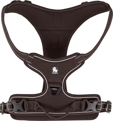 Show full view: Chai's Choice Premium Outdoor Adventure 3M Polyester Reflective Front Clip Dog Harness, Chocolate, X-Large: 32 to 42-in chest slide 6 of 12