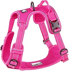 Chai's Choice Premium Outdoor Adventure 3M Polyester Reflective Front Clip Dog Harness, Fuchsia, Large: 27 to 32-in chest