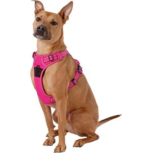 Chai's Choice Premium Outdoor Adventure 3M Polyester Reflective Front Clip Dog Harness, Fuchsia, Large: 27 to 32-in chest