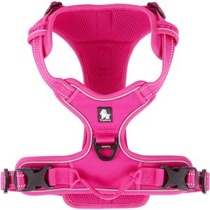 Chai's Choice Premium Outdoor Adventure 3M Polyester Reflective Front Clip Dog Harness, Fuchsia, Large: 27 to 32-in chest