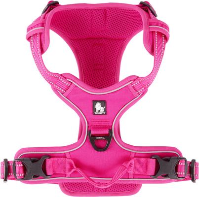 Show full view: Chai's Choice Premium Outdoor Adventure 3M Polyester Reflective Front Clip Dog Harness, Fuchsia, Large: 27 to 32-in chest slide 7 of 13