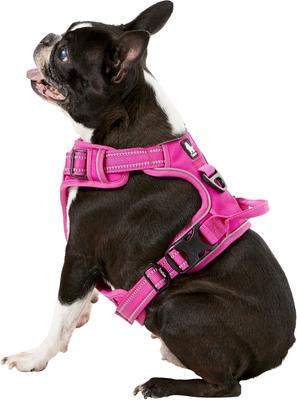 Show full view: Chai's Choice Premium Outdoor Adventure 3M Polyester Reflective Front Clip Dog Harness, Fuchsia, Medium: 22 to 27-in chest slide 4 of 12