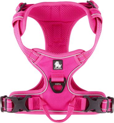 Show full view: Chai's Choice Premium Outdoor Adventure 3M Polyester Reflective Front Clip Dog Harness, Fuchsia, Medium: 22 to 27-in chest slide 6 of 12