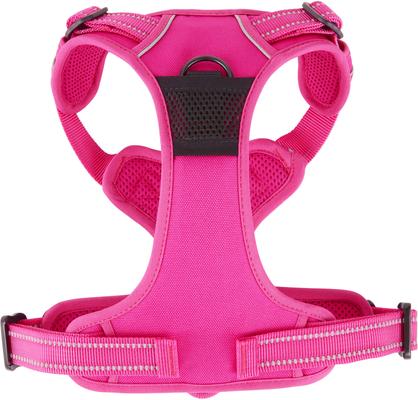 Show full view: Chai's Choice Premium Outdoor Adventure 3M Polyester Reflective Front Clip Dog Harness, Fuchsia, Medium: 22 to 27-in chest slide 7 of 12