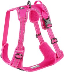 Chai's Choice Premium Outdoor Adventure 3M Polyester Reflective Front Clip Dog Harness, Fuchsia, X-Large: 32 to 42-in chest