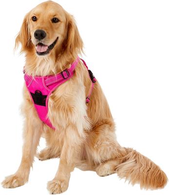 Show full view: Chai's Choice Premium Outdoor Adventure 3M Polyester Reflective Front Clip Dog Harness, Fuchsia, X-Large: 32 to 42-in chest slide 4 of 13