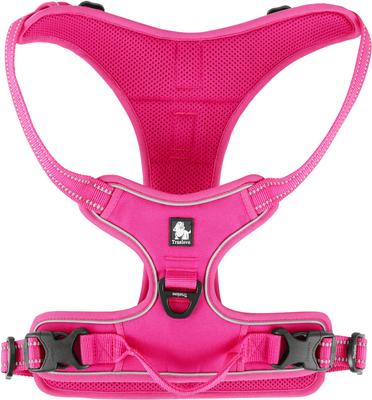 Show full view: Chai's Choice Premium Outdoor Adventure 3M Polyester Reflective Front Clip Dog Harness, Fuchsia, X-Large: 32 to 42-in chest slide 7 of 13