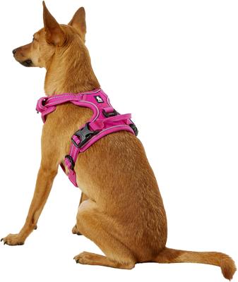 Show full view: Chai's Choice Premium Outdoor Adventure 3M Polyester Reflective Front Clip Dog Harness, Fuchsia, X-Small: 13 to 17-in chest slide 4 of 12