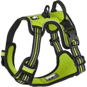 Chai's Choice Premium Outdoor Adventure 3M Polyester Reflective Front Clip Dog Harness, Green, Small: 17 to 22-in chest