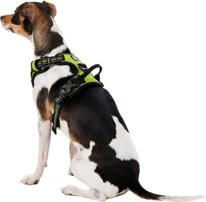 Show full view: Chai's Choice Premium Outdoor Adventure 3M Polyester Reflective Front Clip Dog Harness, Green, Small: 17 to 22-in chest slide 4 of 13