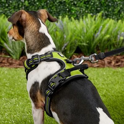 Show full view: Chai's Choice Premium Outdoor Adventure 3M Polyester Reflective Front Clip Dog Harness, Green, Small: 17 to 22-in chest slide 5 of 13