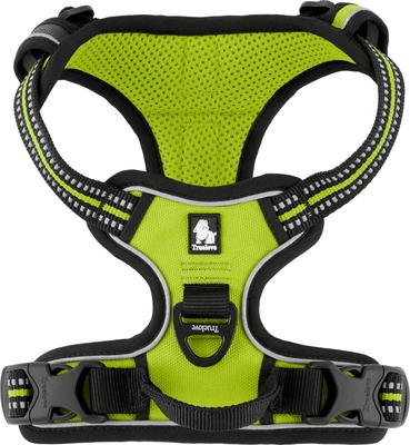 Show full view: Chai's Choice Premium Outdoor Adventure 3M Polyester Reflective Front Clip Dog Harness, Green, Small: 17 to 22-in chest slide 6 of 13