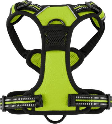 Show full view: Chai's Choice Premium Outdoor Adventure 3M Polyester Reflective Front Clip Dog Harness, Green, Small: 17 to 22-in chest slide 7 of 13