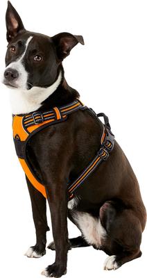Show full view: Chai's Choice Premium Outdoor Adventure 3M Polyester Reflective Front Clip Dog Harness, Orange, Large: 27 to 32-in chest slide 3 of 12