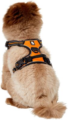 Show full view: Chai's Choice Premium Outdoor Adventure 3M Polyester Reflective Front Clip Dog Harness, Orange, Medium: 22 to 27-in chest slide 4 of 12