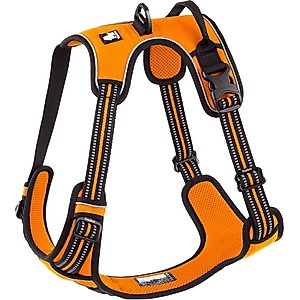 Chai's Choice Premium Outdoor Adventure 3M Polyester Reflective Front Clip Dog Harness, Orange, X-Large: 32 to 42-in chest