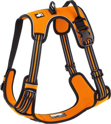 Show full view: Chai's Choice Premium Outdoor Adventure 3M Polyester Reflective Front Clip Dog Harness, Orange, X-Large: 32 to 42-in chest slide 1 of 12