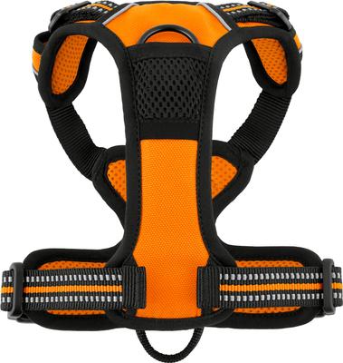 Show full view: Chai's Choice Premium Outdoor Adventure 3M Polyester Reflective Front Clip Dog Harness, Orange, X-Small: 13 to 17-in chest slide 7 of 12